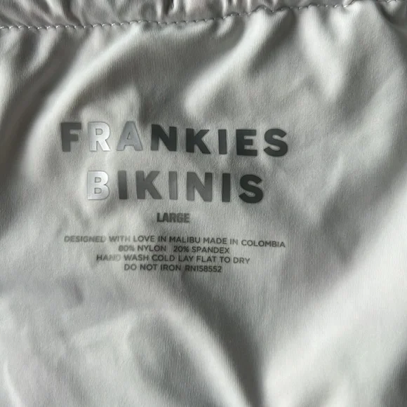 NWT Frankies Bikinis Gabe High Cut Bikini Bottom in Patchwork Size Large - Picture 13 of 13